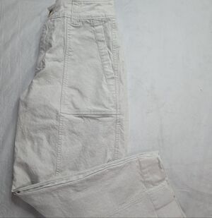 Old Navy High Rise Barrel Leg Jeans Ivory Cotton Stretch Denim Baggy Relaxed 6